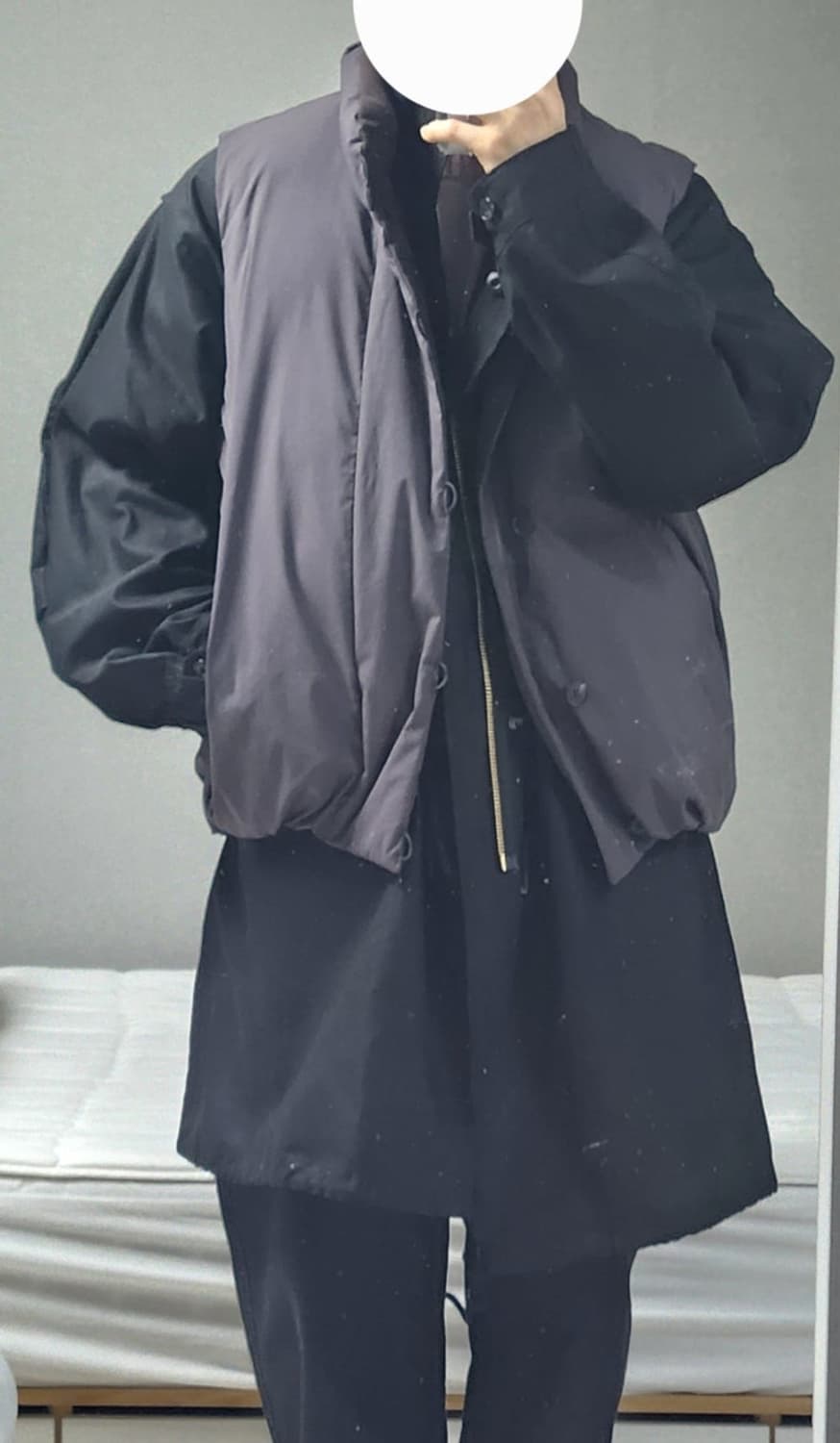 아워셀브스 코튼 구스다운 패딩베스트 퍼플 2 상품이미지4