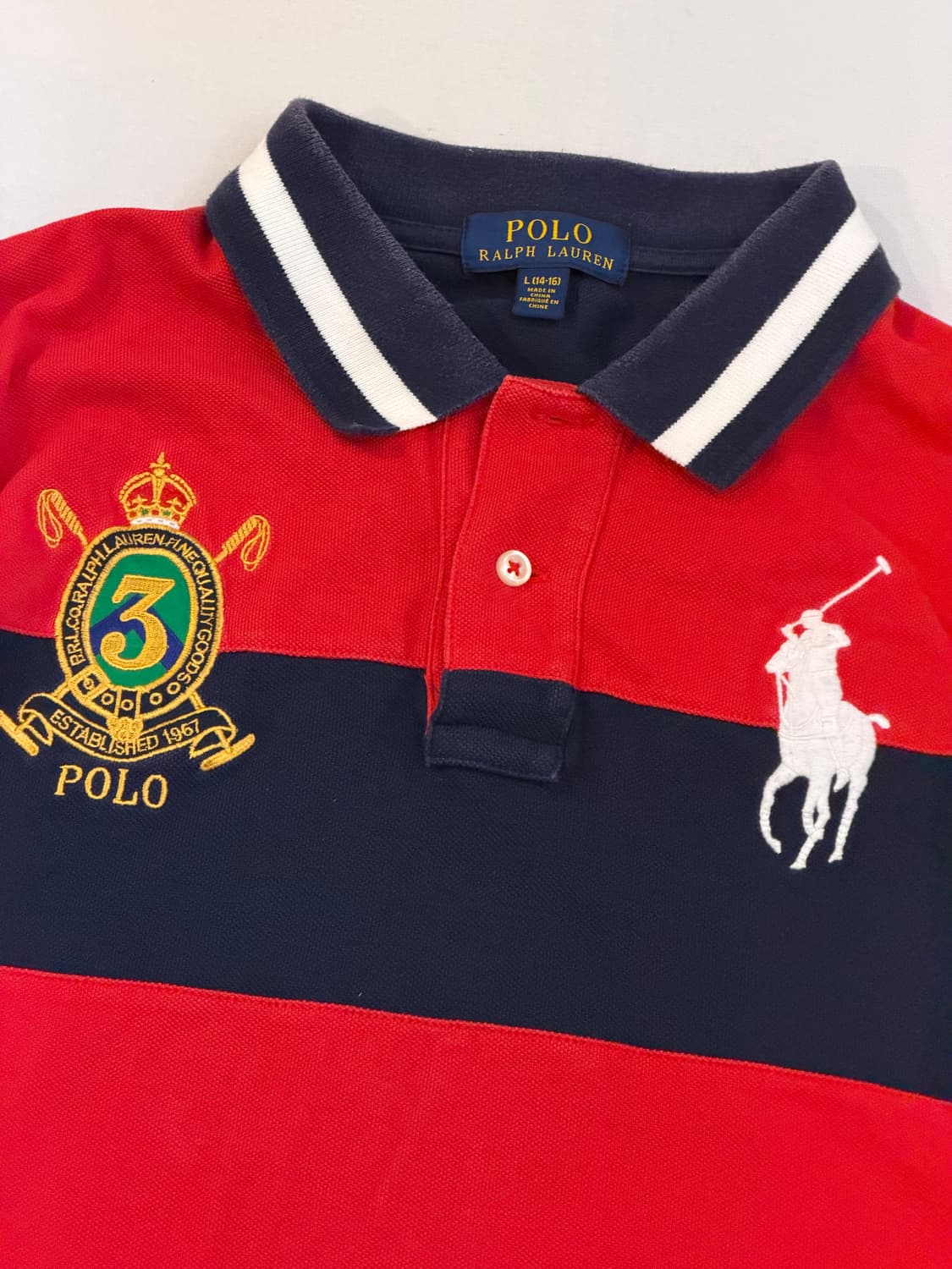 폴로 랄프로렌 빅포니 치프키프 롱슬리브 카라티 레드 상품이미지2