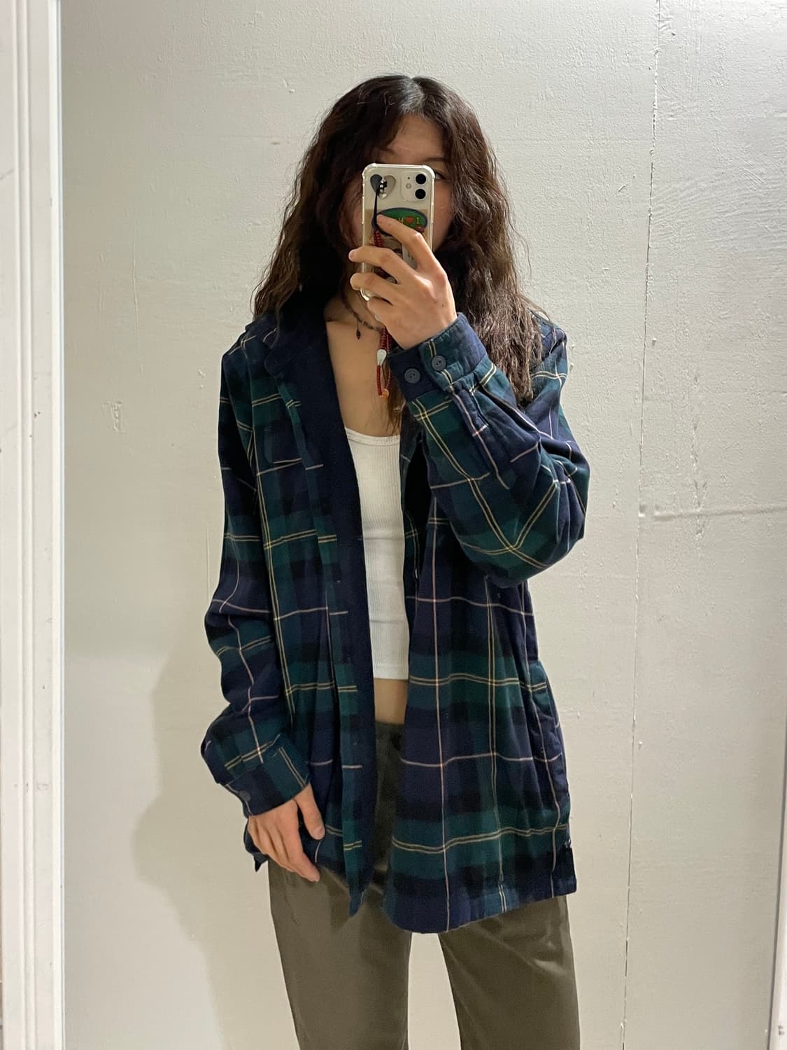 엘엘빈 블랙와치 후드 셔츠자켓 상품이미지1