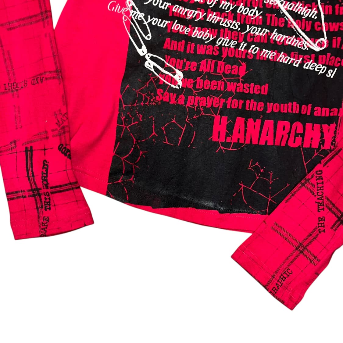 H.NAOTO 에이치나오토 프린팅 긴팔티 펑크갸루y2k 상품이미지5