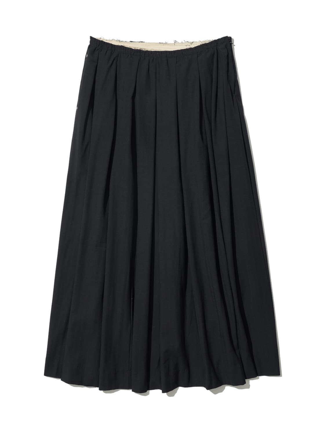 CUT OFF GATHERING PLEATS MAXI SKIRT_M 상품이미지5