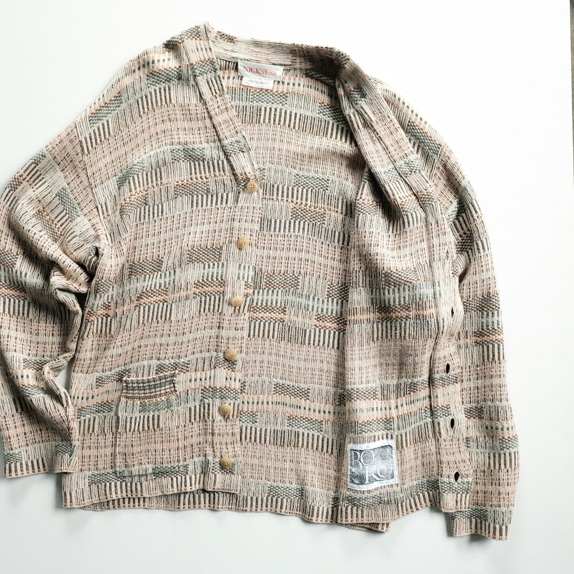 나이스네스 보로 Sege 샌드 가디건 L(105-110)사이즈 한정모델 상품이미지7