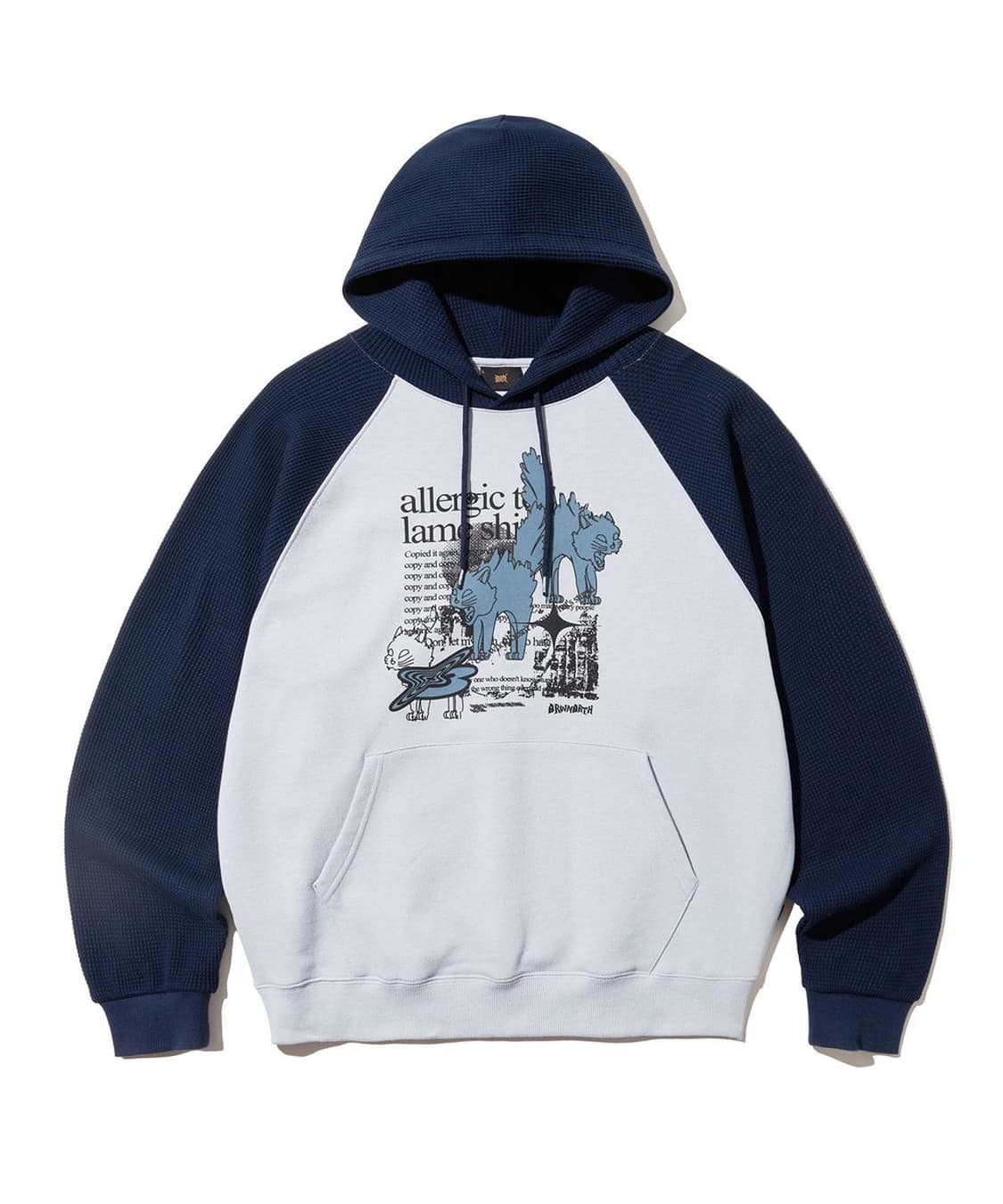 브라운브레스 ALLERGIC RAGLAN HOODIE 네이비 상품이미지1