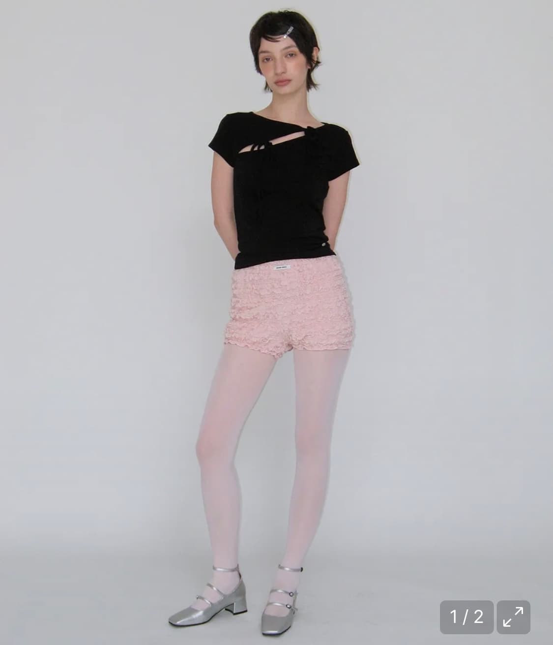 크랭크 링클 마이크로 쇼츠_핑크 상품이미지1