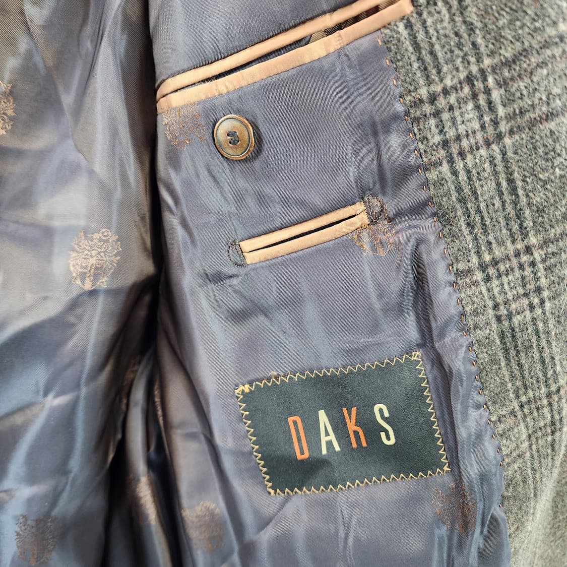 [106] DAKS 닥스 캐시미어 혼방 모직 체크 자켓 상품이미지9