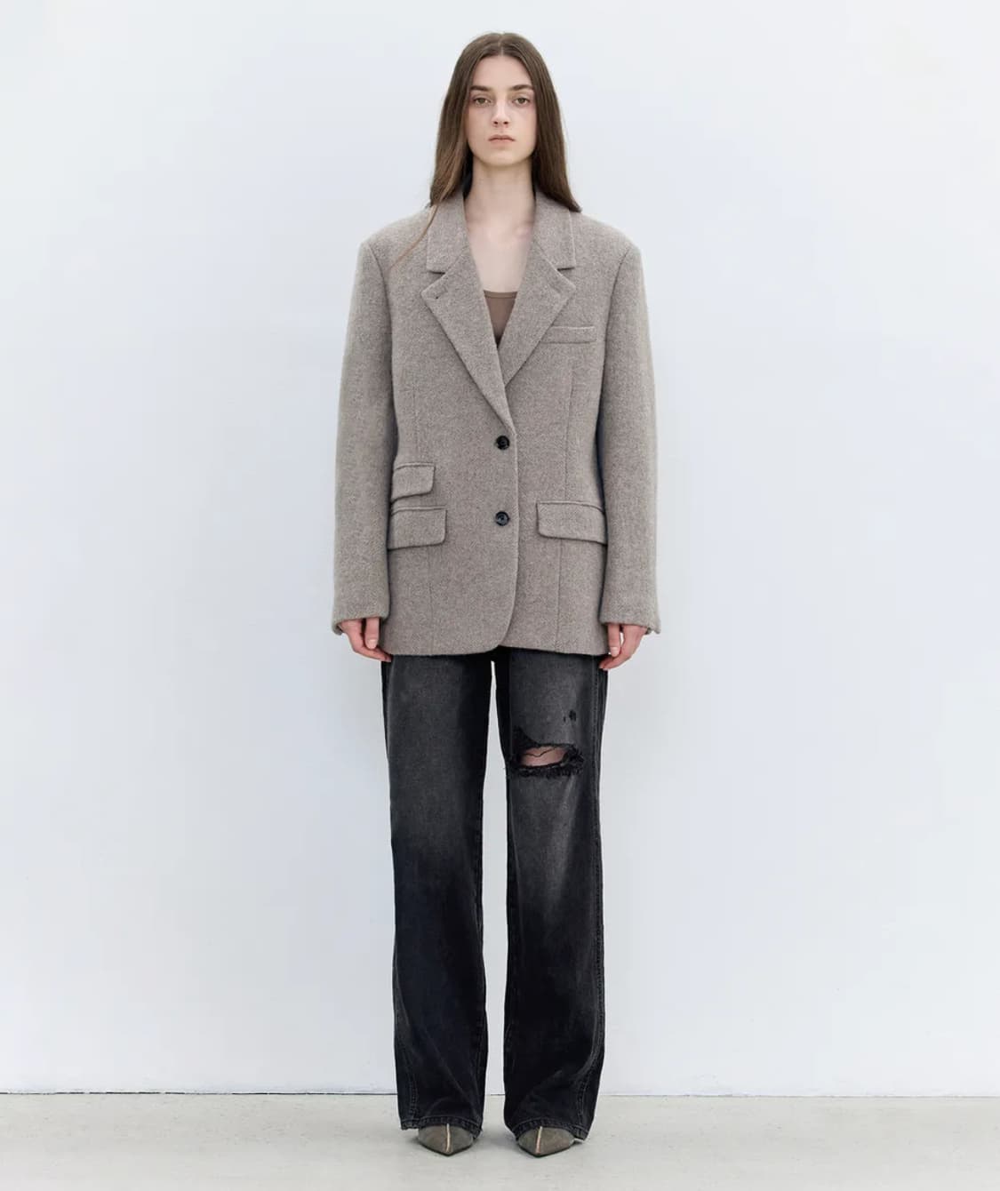 인사일런스우먼 윈터 오버사이즈 하프자켓 상품이미지3