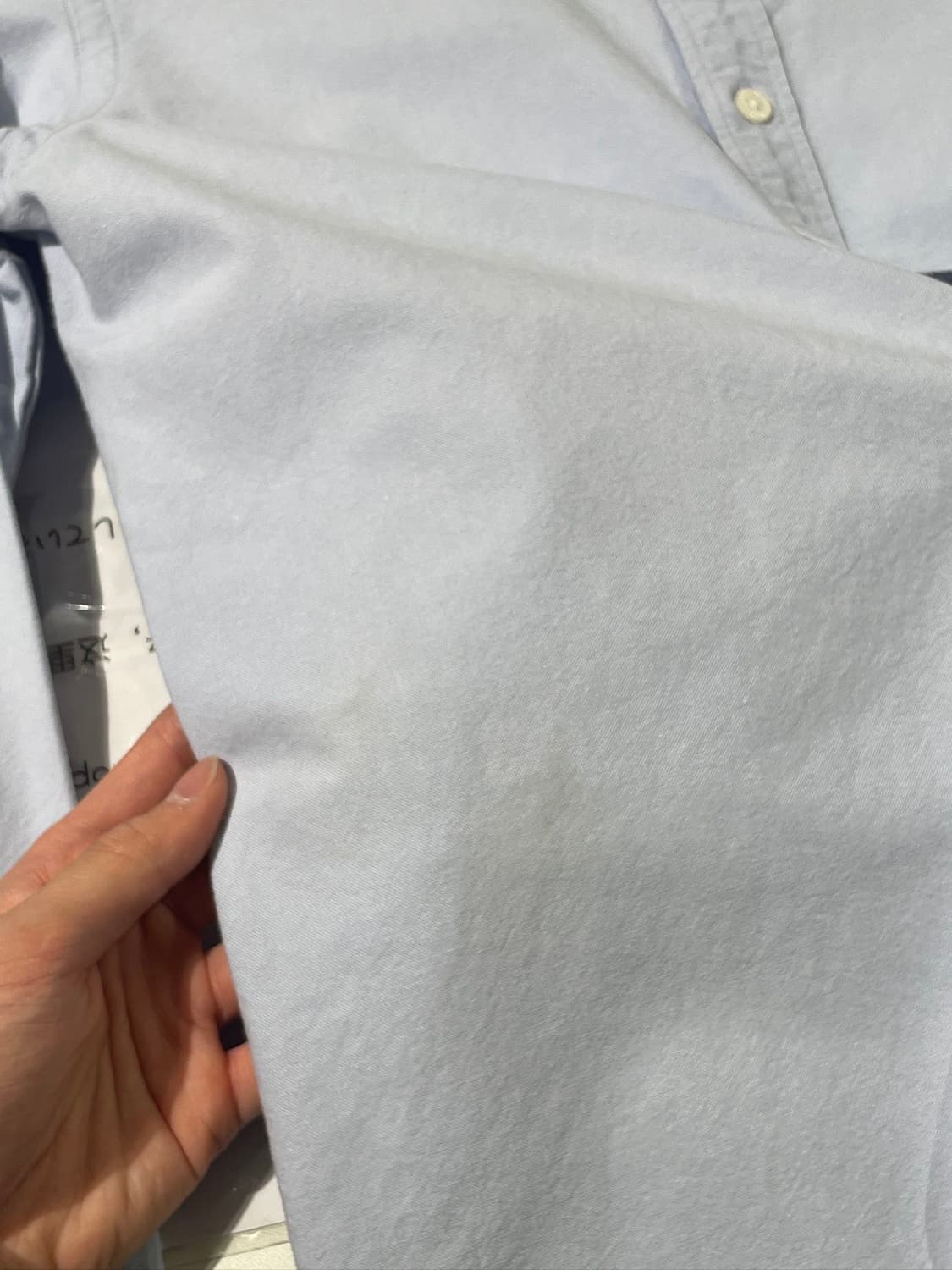 컬러 비콘 스카이 블루 커프스 패널 옥스포드 셔츠  상품이미지9