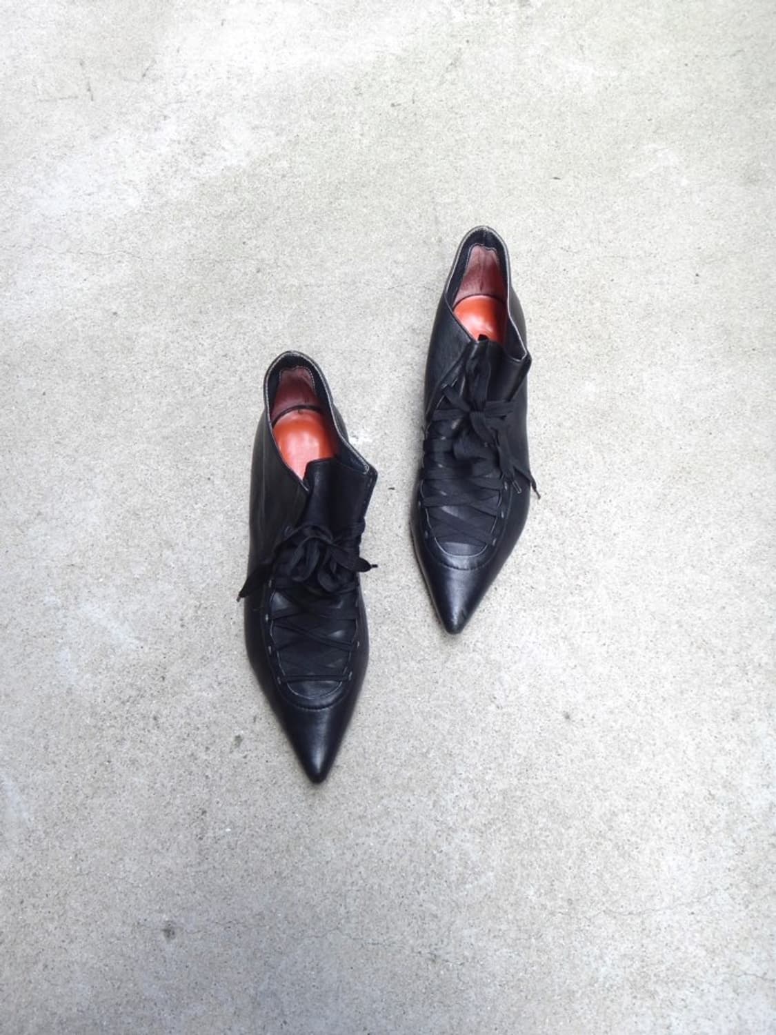 Point toe ankle strap shoes / black 상품이미지3