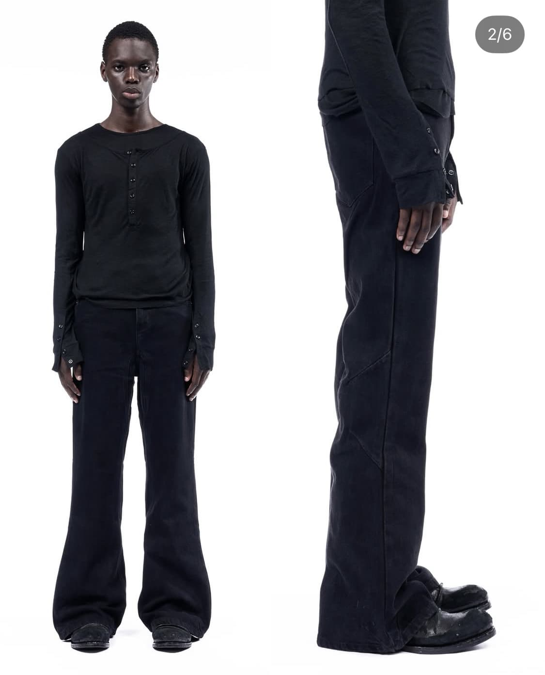 노페이스 스튜디오 더블레이어 롱슬리브 블랙 상품이미지1