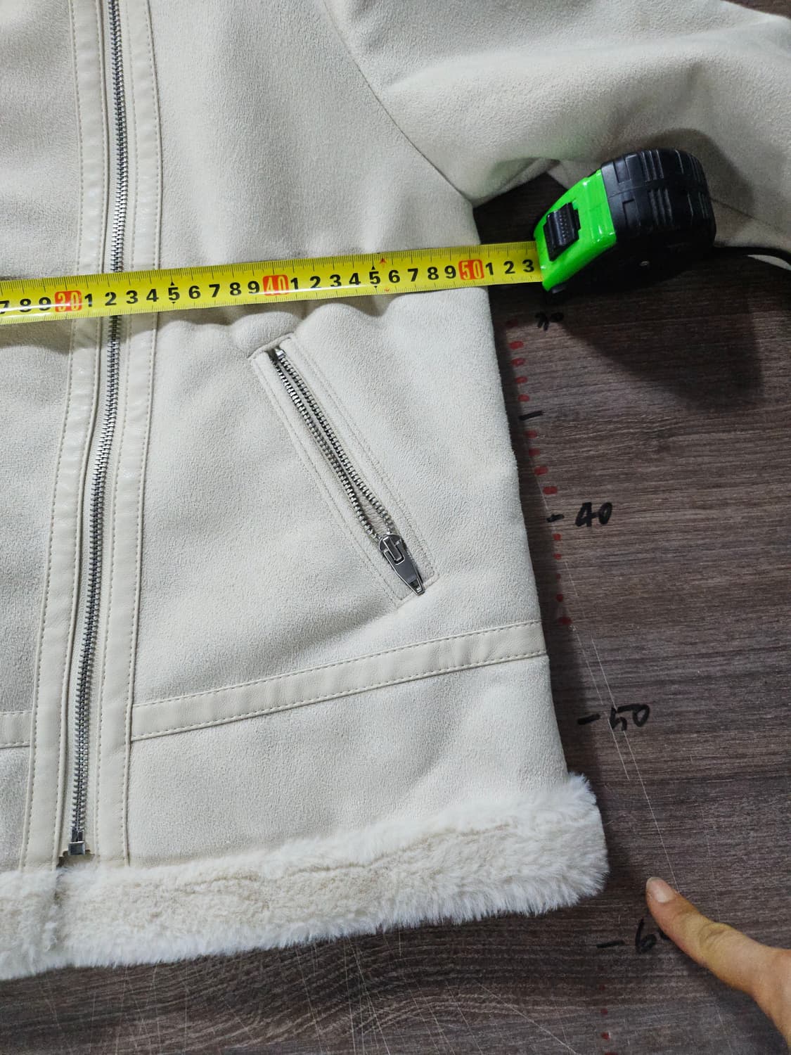 CLOVIS 아이보리 무스탕 자켓  M 상품이미지6