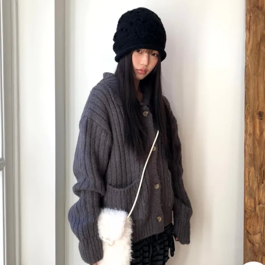 플라워 니트 비니 상품이미지3