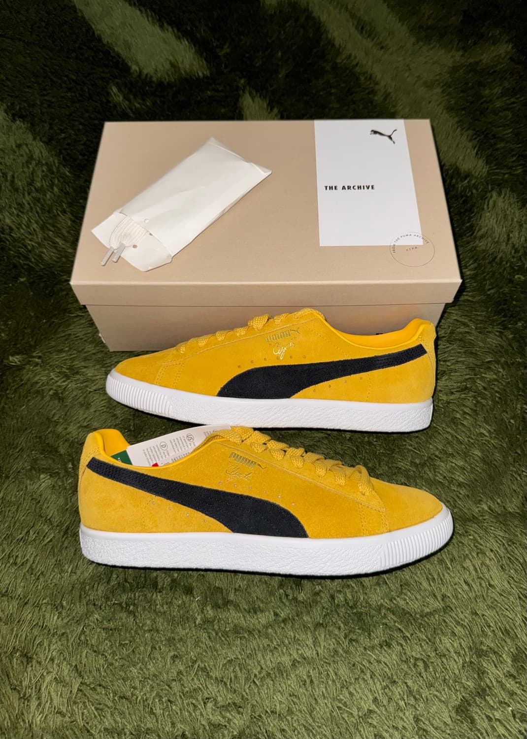 [280] 푸마 클라이드 OG 아카이브 옐로 블랙 스웨이드 상품이미지1
