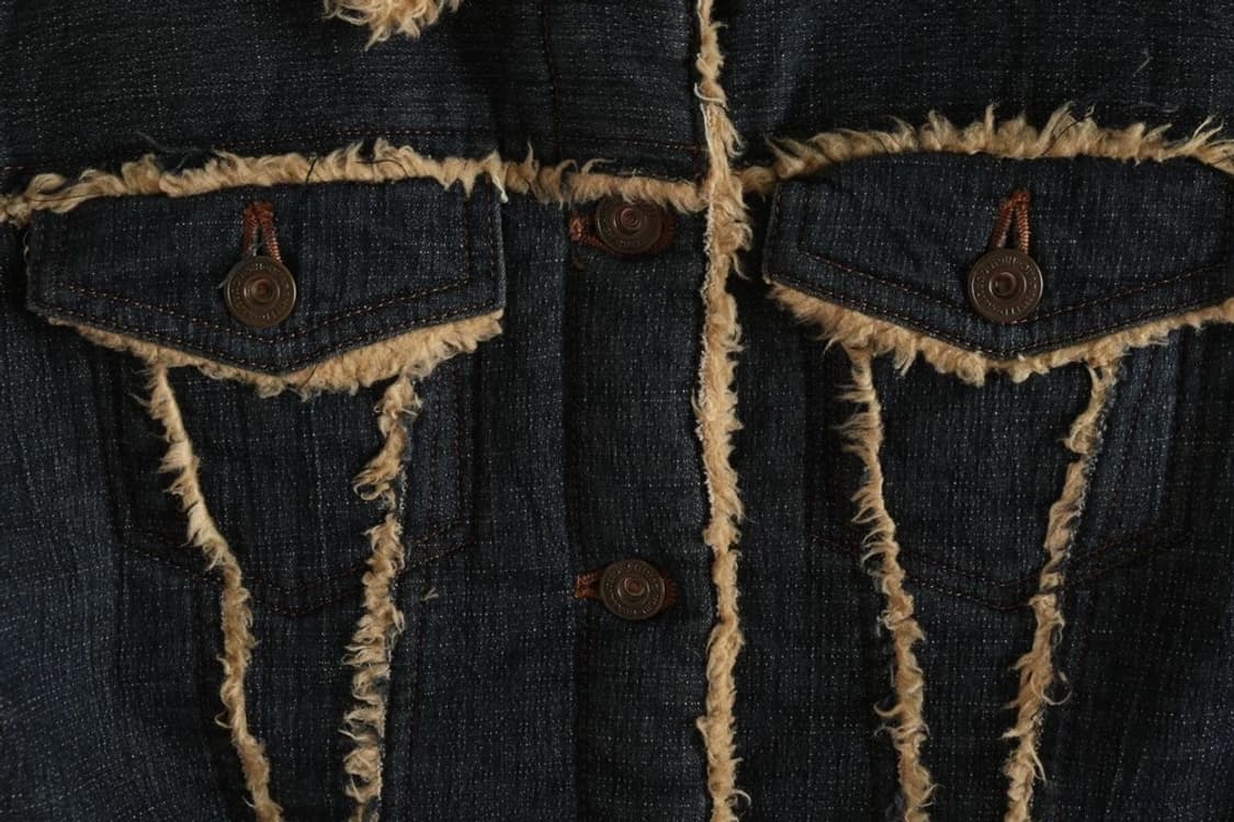 퍼 데님자켓 청자켓 퍼자켓 y2k 와투케 펑크 punk 갸루 상품이미지4