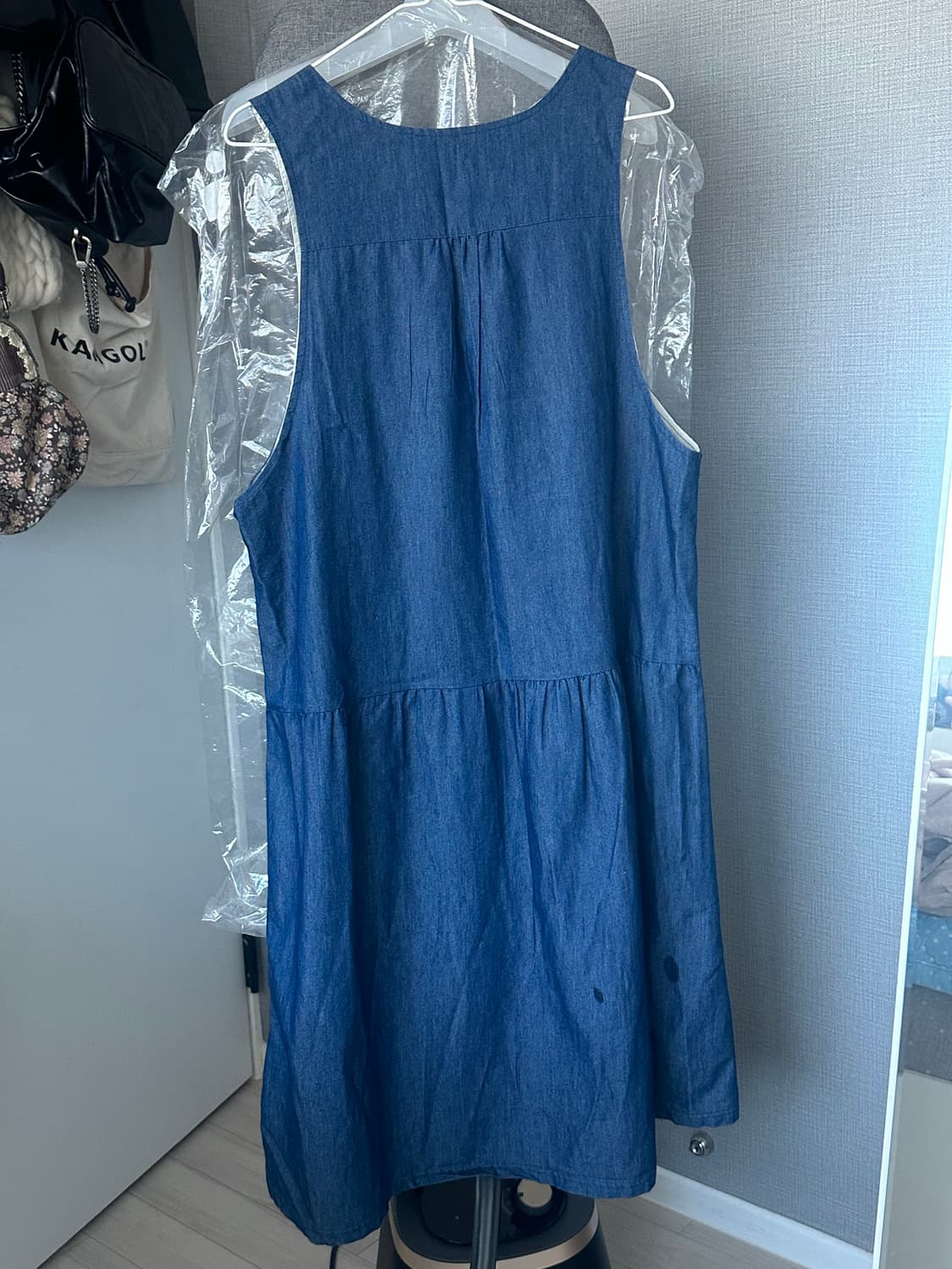 빈티지 핀턱 데님 원피스 상품이미지4