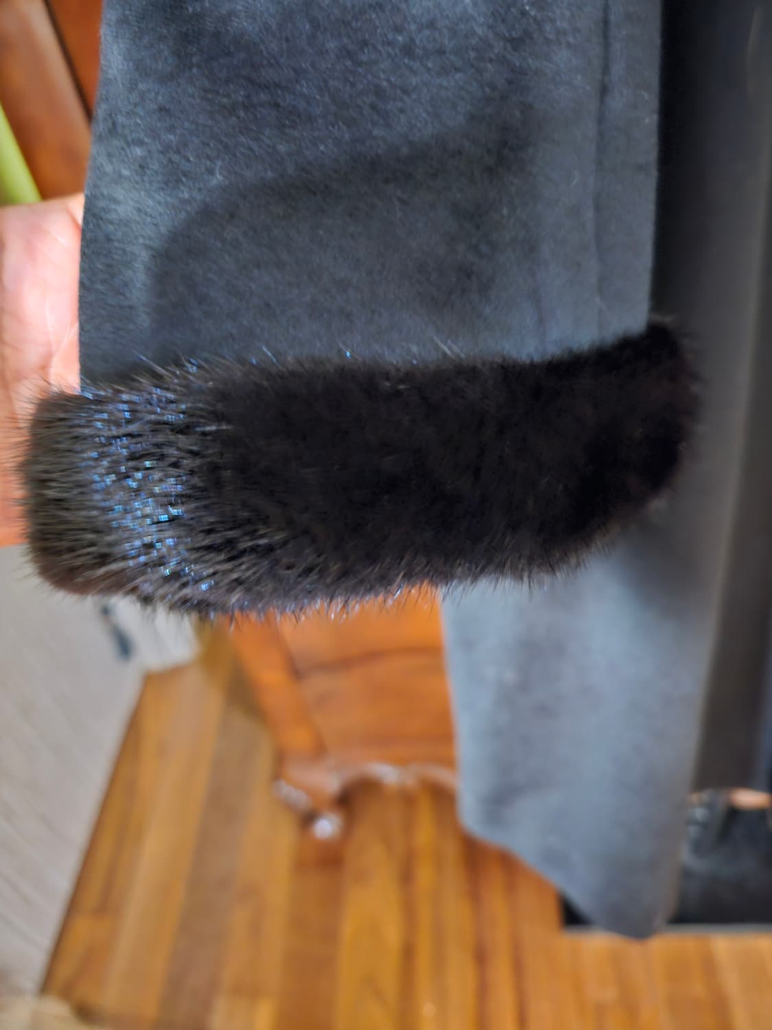 캐시미어100% 밍크배색 코트 상품이미지3