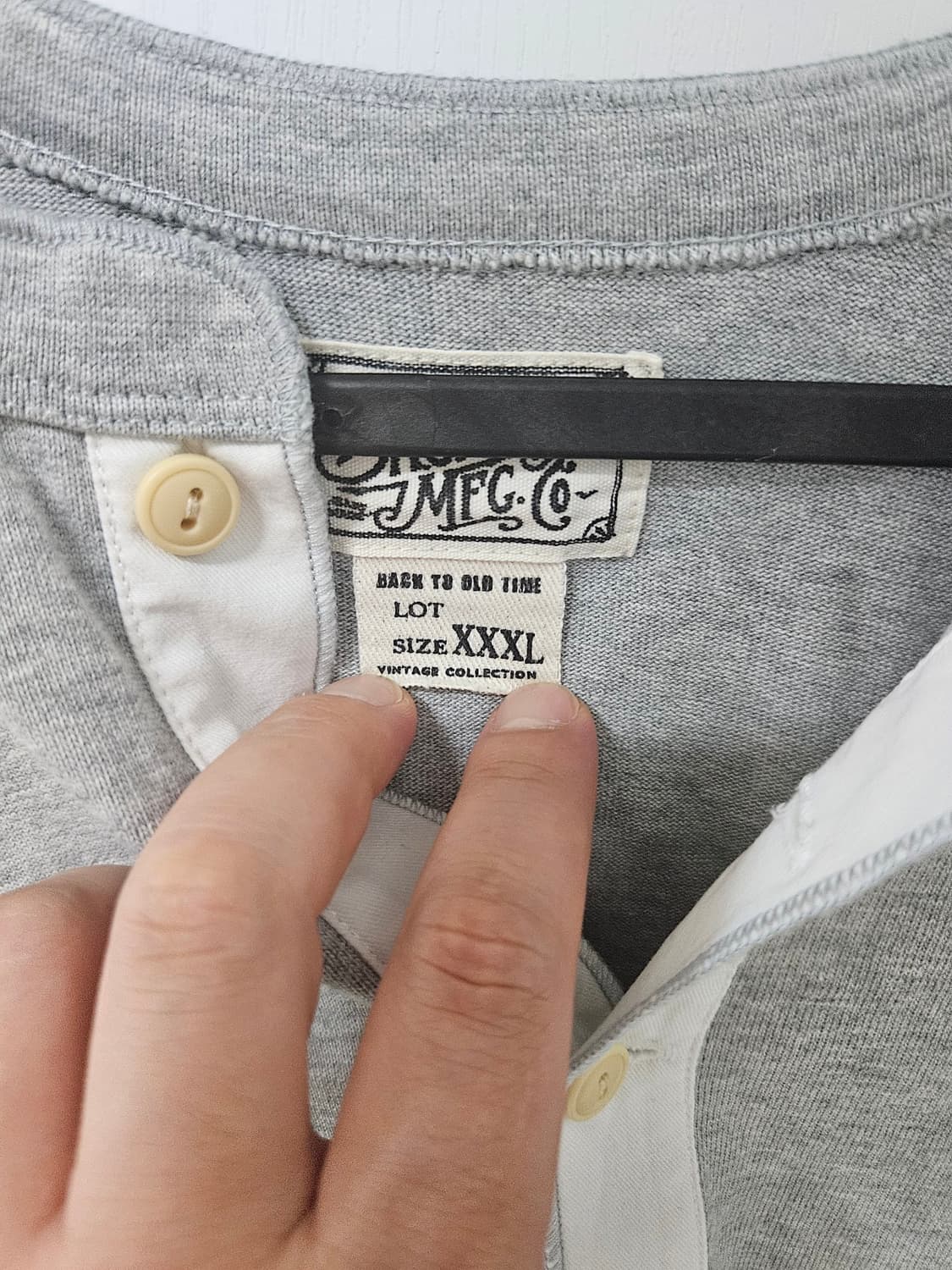 브론슨 빈티지 롱슬리브 헨리셔츠 그레이 xxxl 상품이미지3