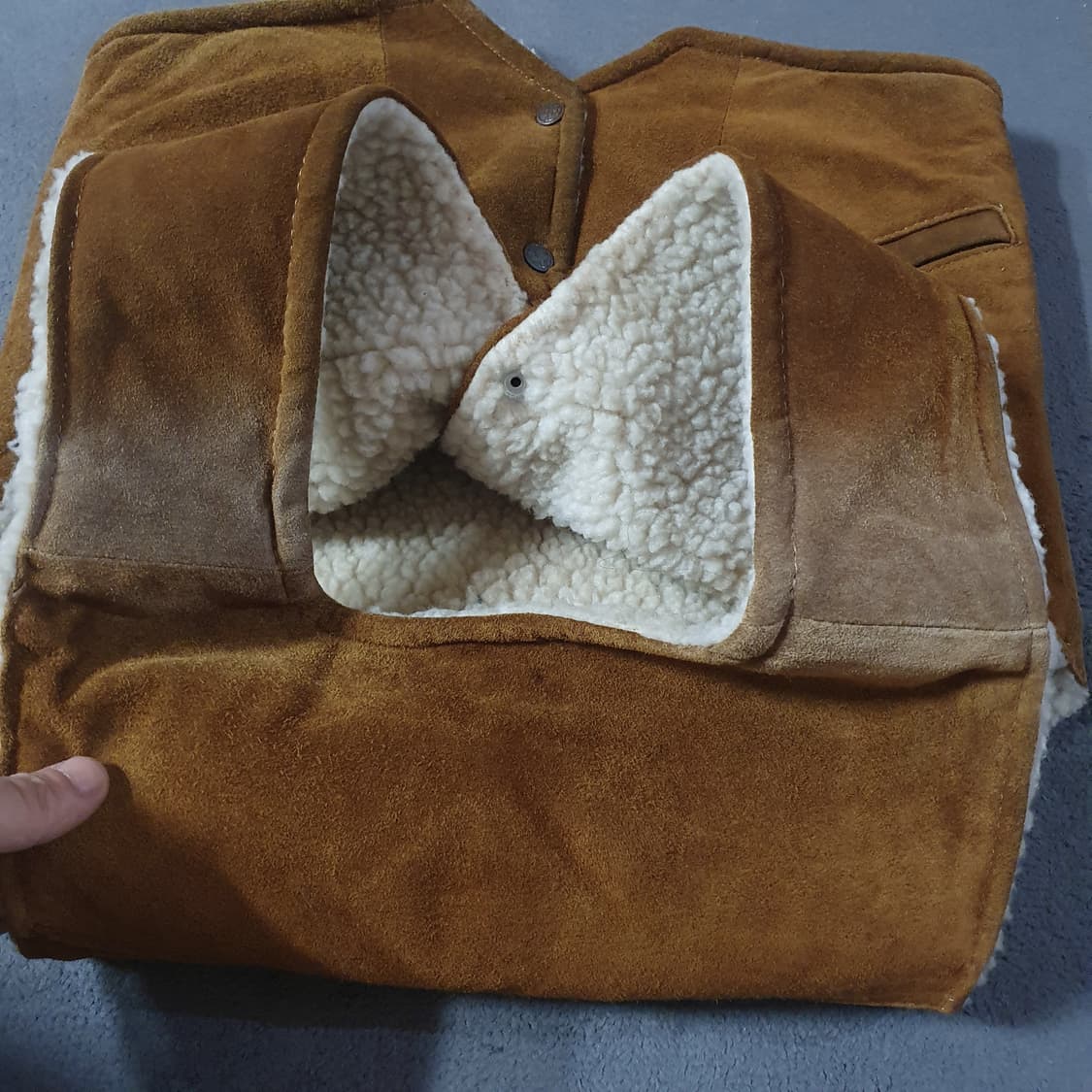 70s Marla 아메리칸 웨스턴 스웨이드 셰르파 랜쳐 베스트 38 S 상품이미지6