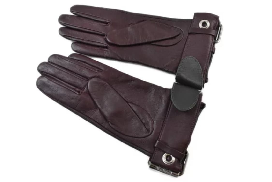 비비안 웨스트우드 양가죽 벨트 장갑 / 버건디 (새상품) 상품이미지2