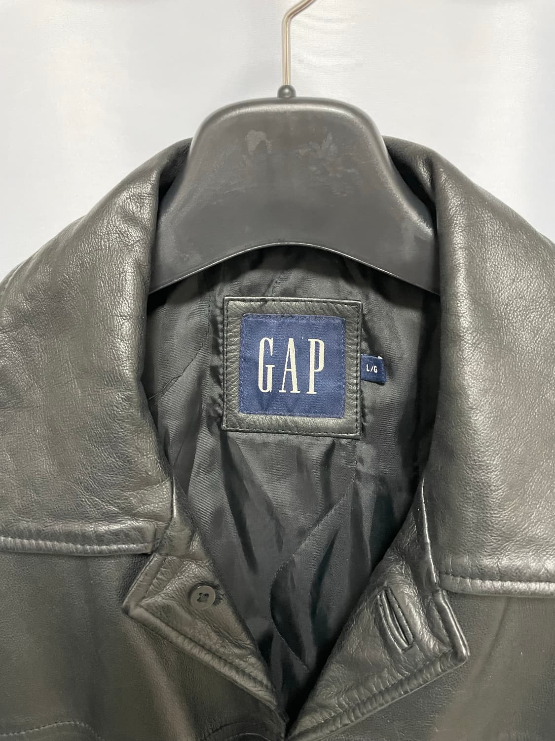 [D.O Archives] 90s 올드갭 레더 카코트 블랙(L) 상품이미지3