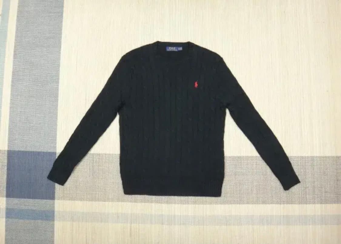 폴로 꽈배기 니트 실측 m 상품이미지1