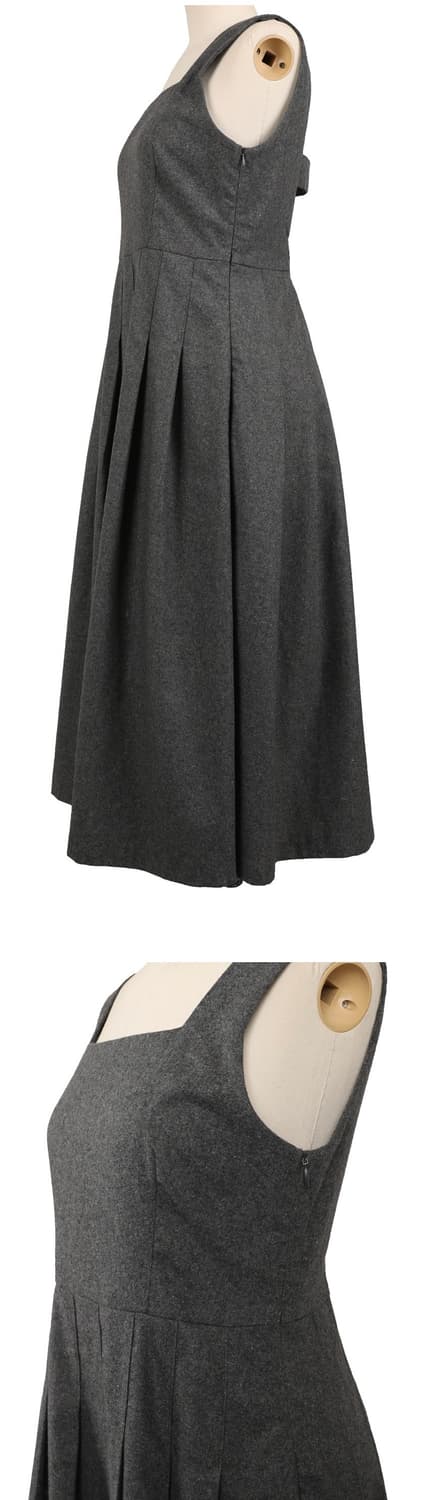 블랙 울 뷔스티에 롱 원피스 상품이미지5