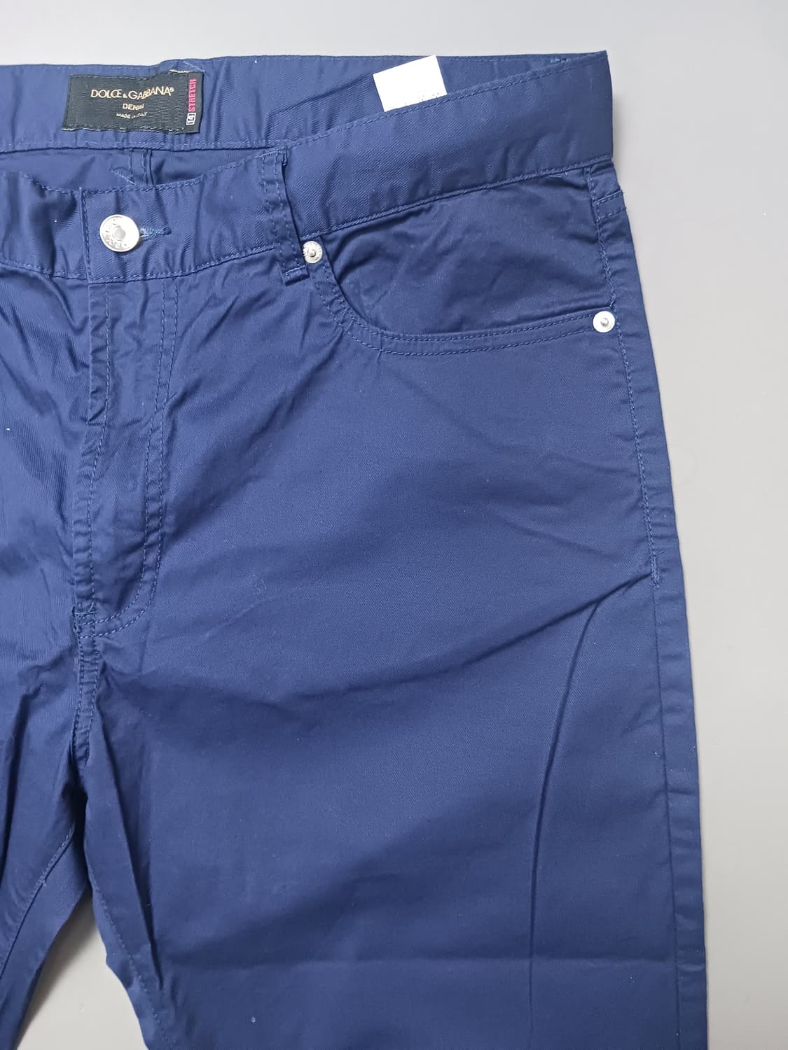 새상품 [36] 돌체앤가바나 스트레치 테이퍼드 팬츠 슬랙스 네이비 상품이미지4