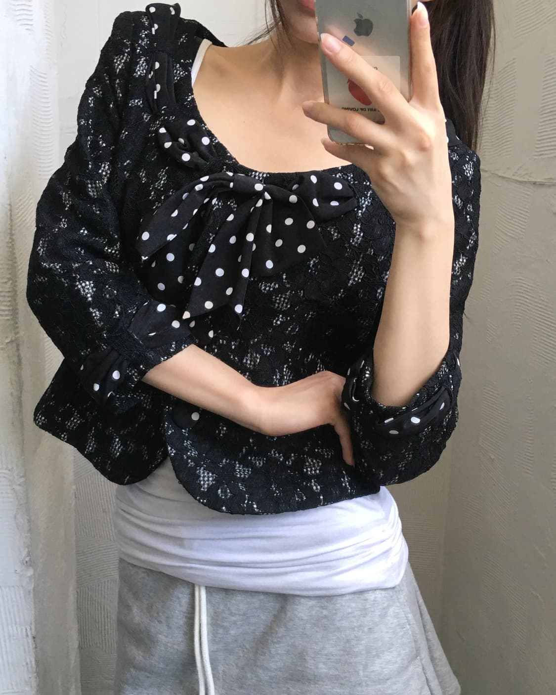 Moschino 모스키노 도트 레이스 숏 자켓 상품이미지2