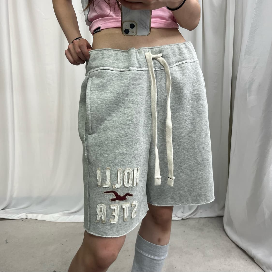Hollister melange gray shorts 상품이미지3