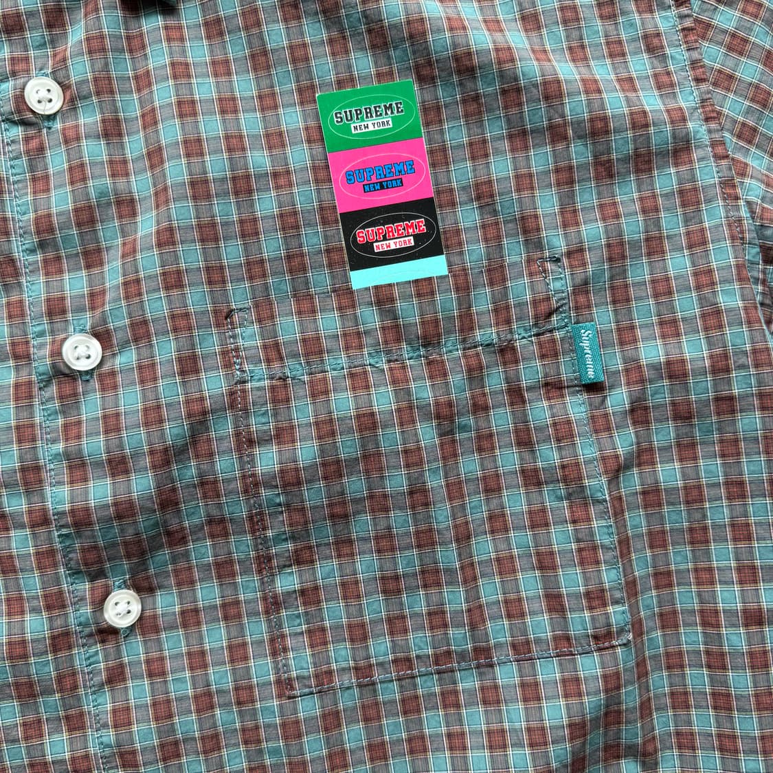 19ss 슈프림 플레이드 체크 반팔셔츠 상품이미지3