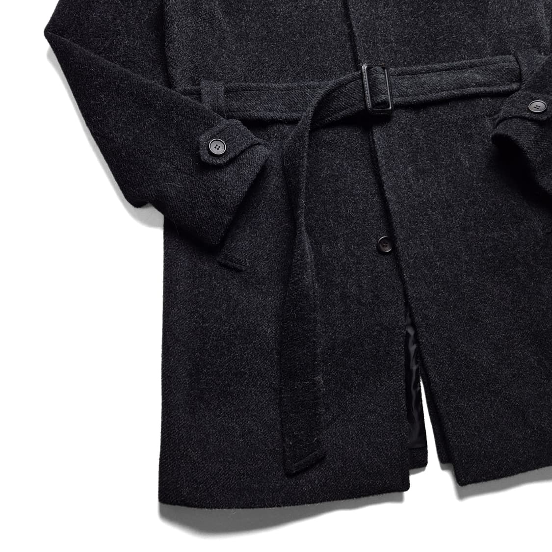 [48] 솔리드옴므 모헤어 블렌드 벨티드 코트 상품이미지4