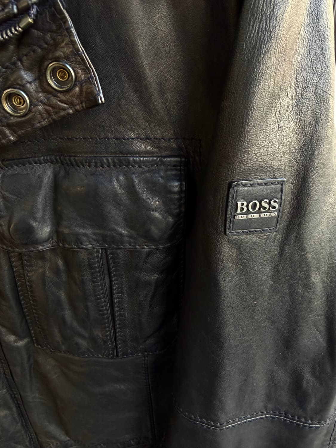 52/ 휴고보스 신형 블랙라벨 양가죽 패디드 자켓 상품이미지4