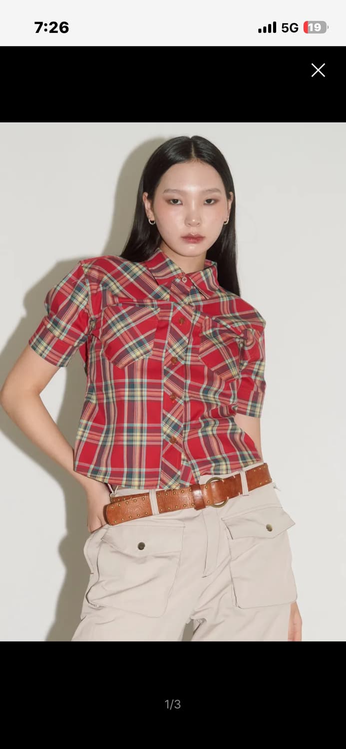 헤레틱 체크 반팔 셔츠 상품이미지1