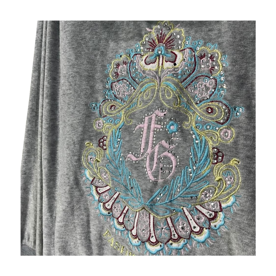 [REDTAG] 레드태그 벨벳 자수 로고 후드집업 상품이미지3