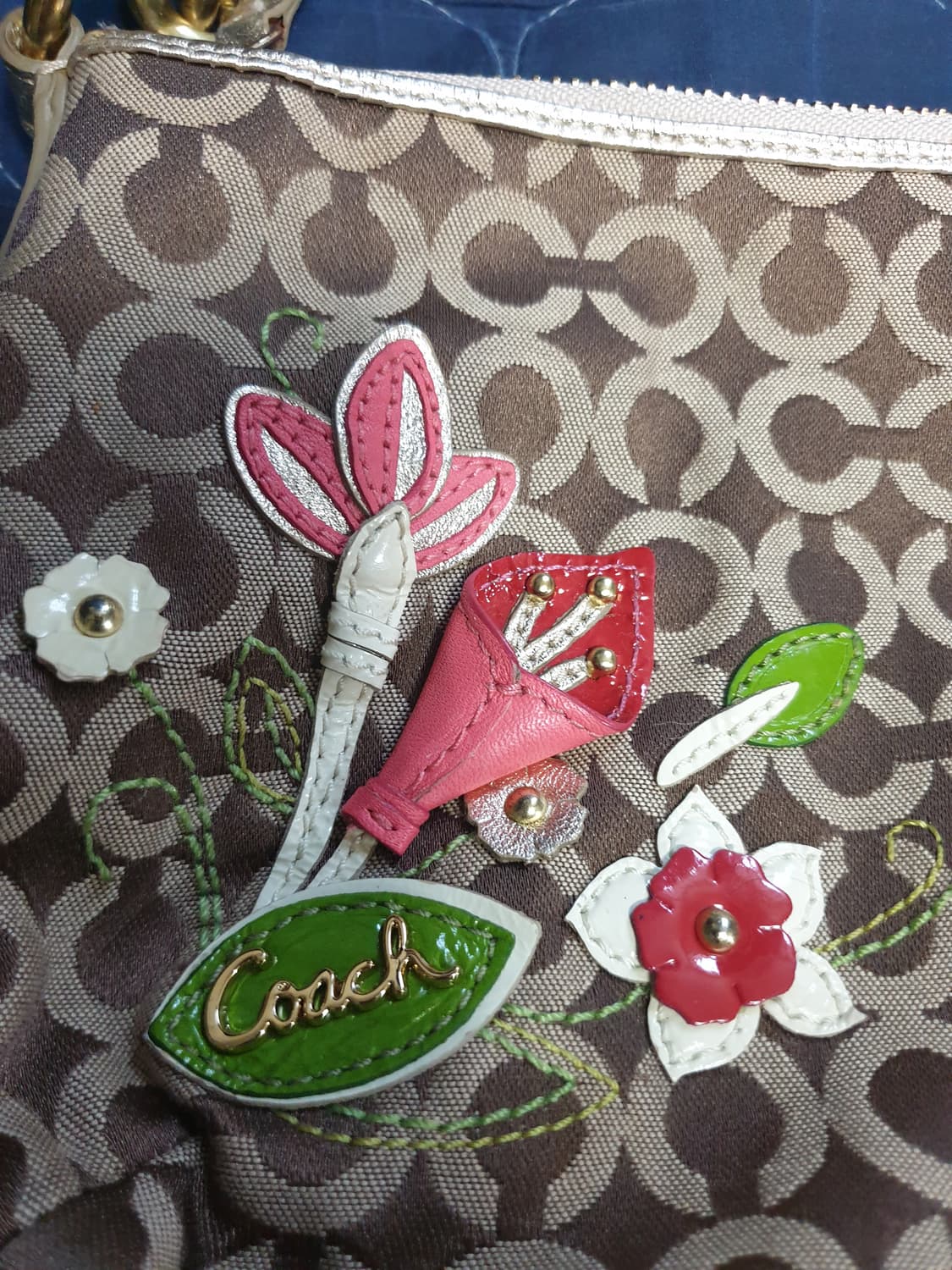 (빈티지) COACH 코치 모노그램 플라워 패치 미니 숄더백 상품이미지2