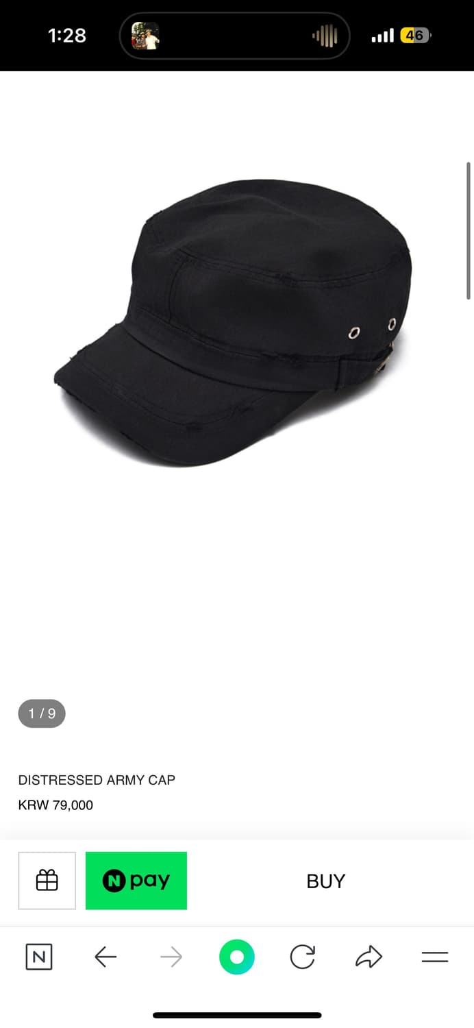 604service DISTRESSED ARMY CAP 새상품 상품이미지1