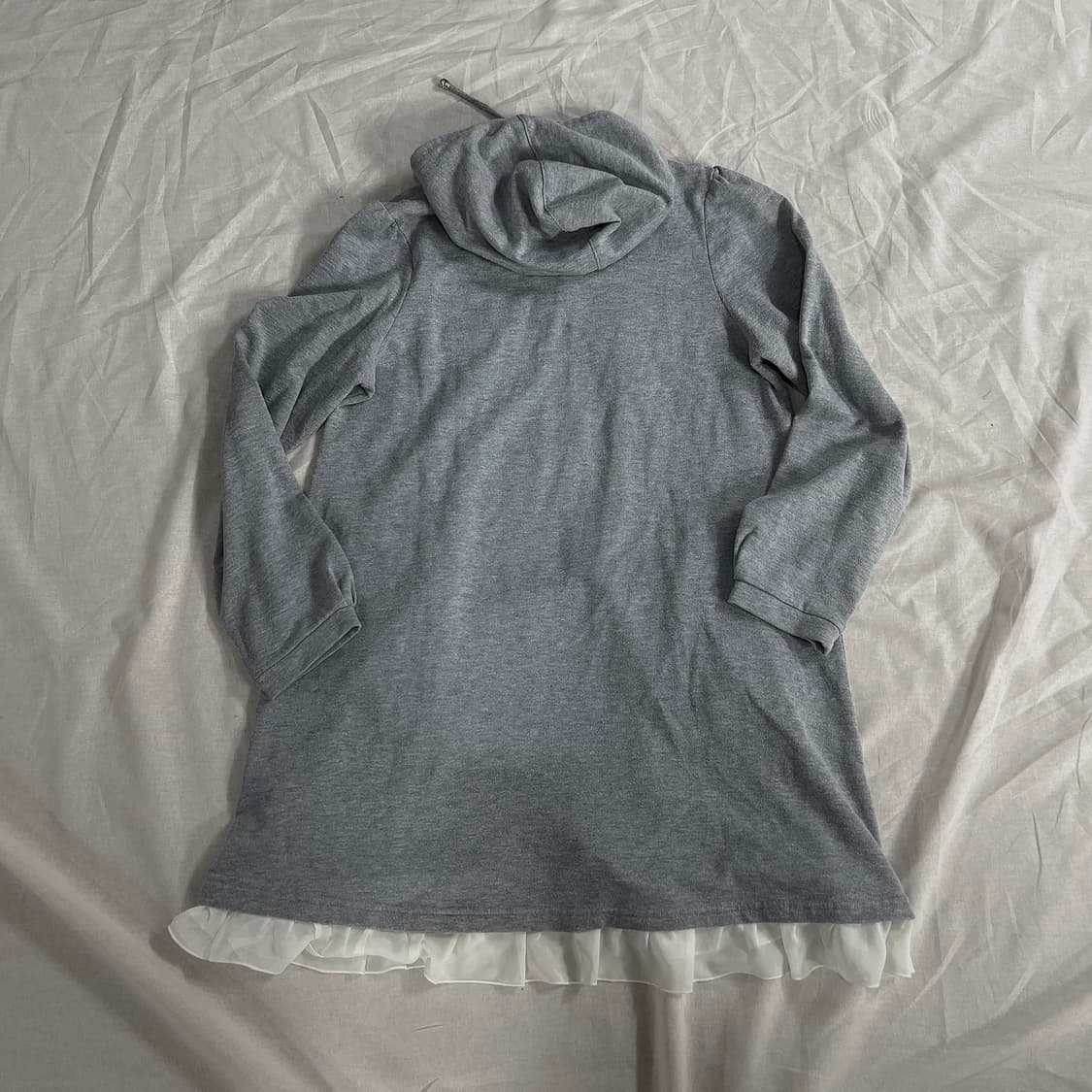 엑시즈팜 토끼 그레이 후드 원피스 상품이미지3