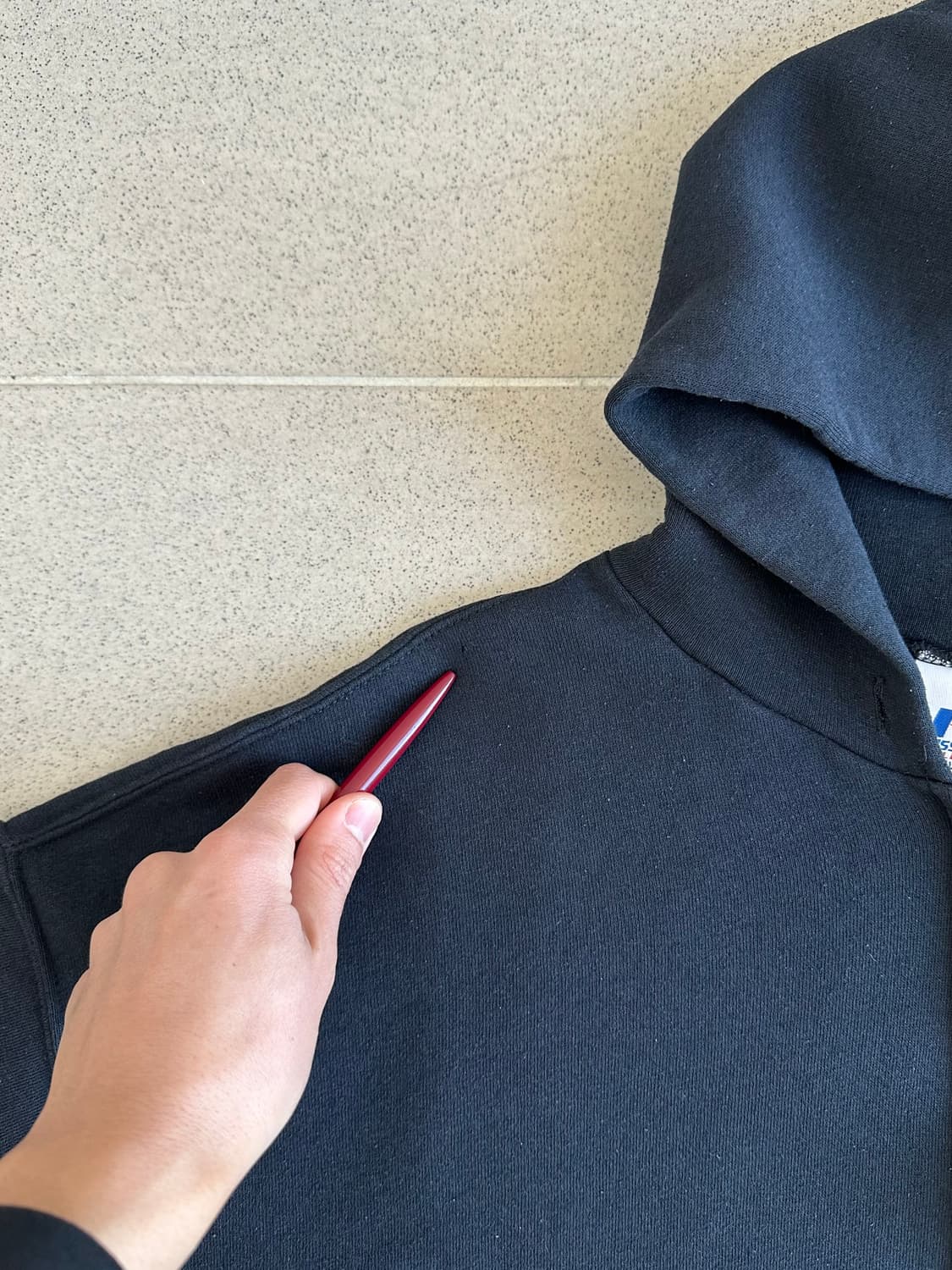 00s 빈티지 러셀 후드집업 블랙 XL 상품이미지7