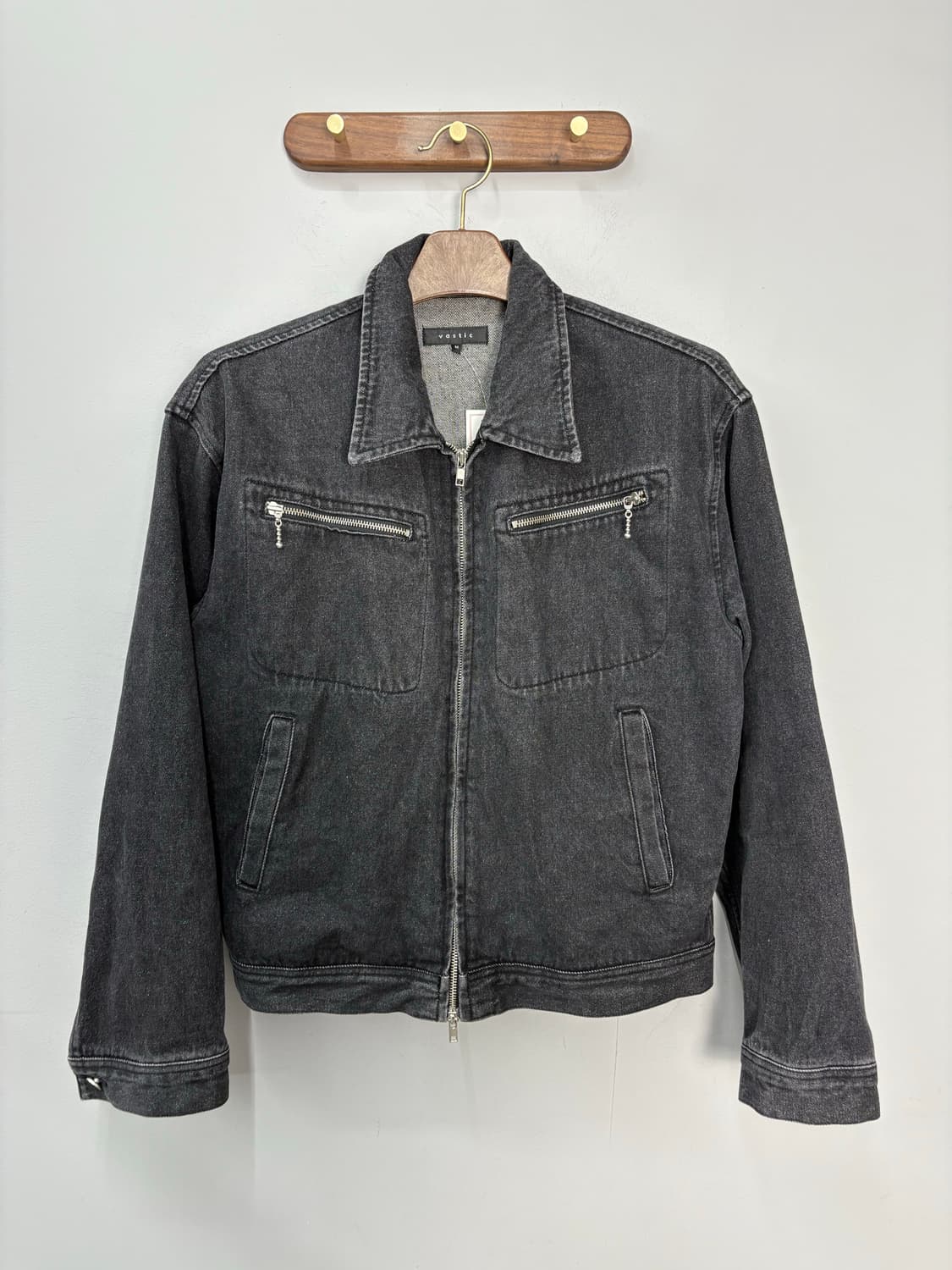 바스틱 데님 블루종 블랙 자켓 A3499 상품이미지2