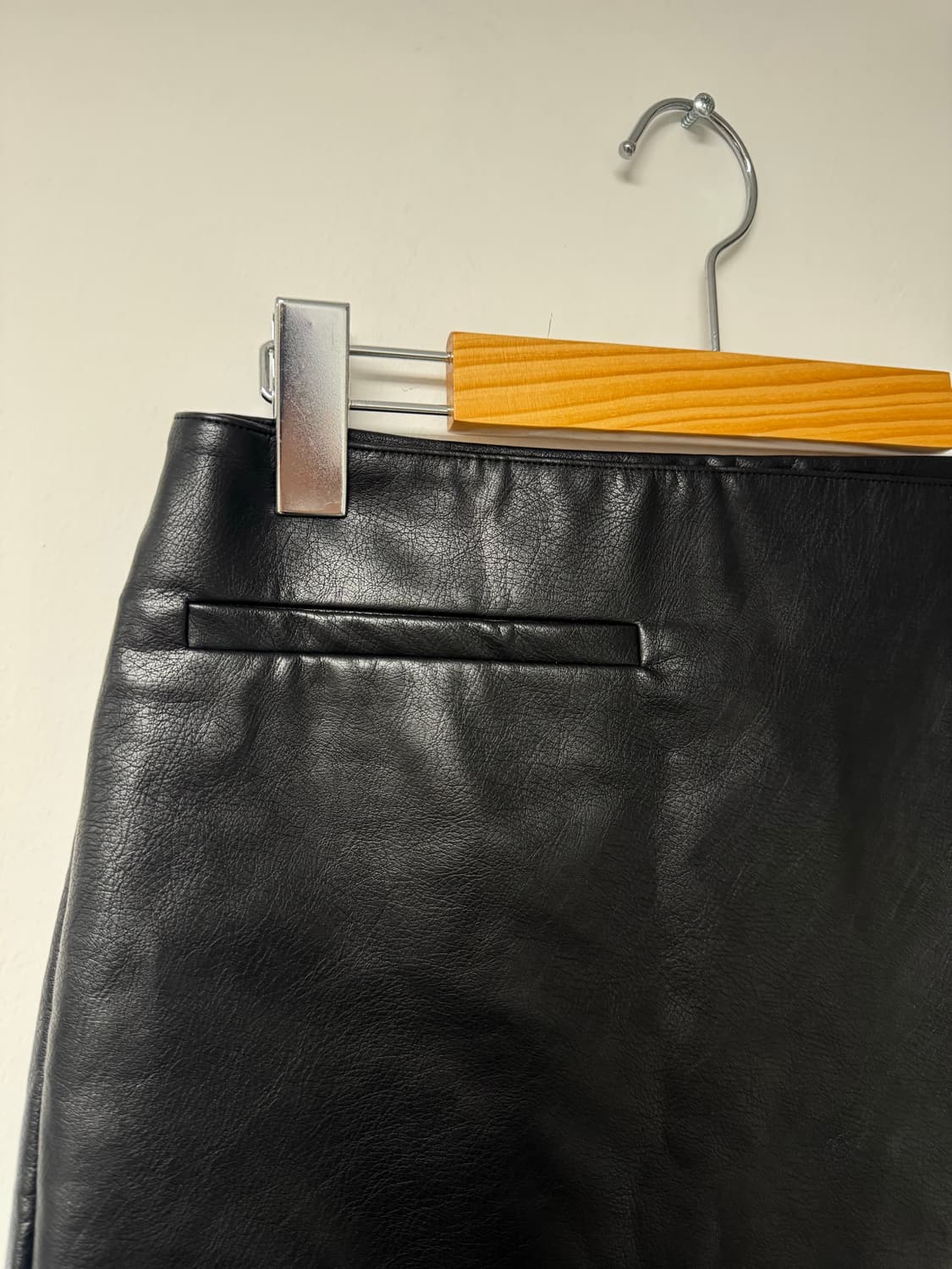 오앨 ouel 블랙 레더 가죽 랩 미니 스커트 S 새상품 상품이미지6