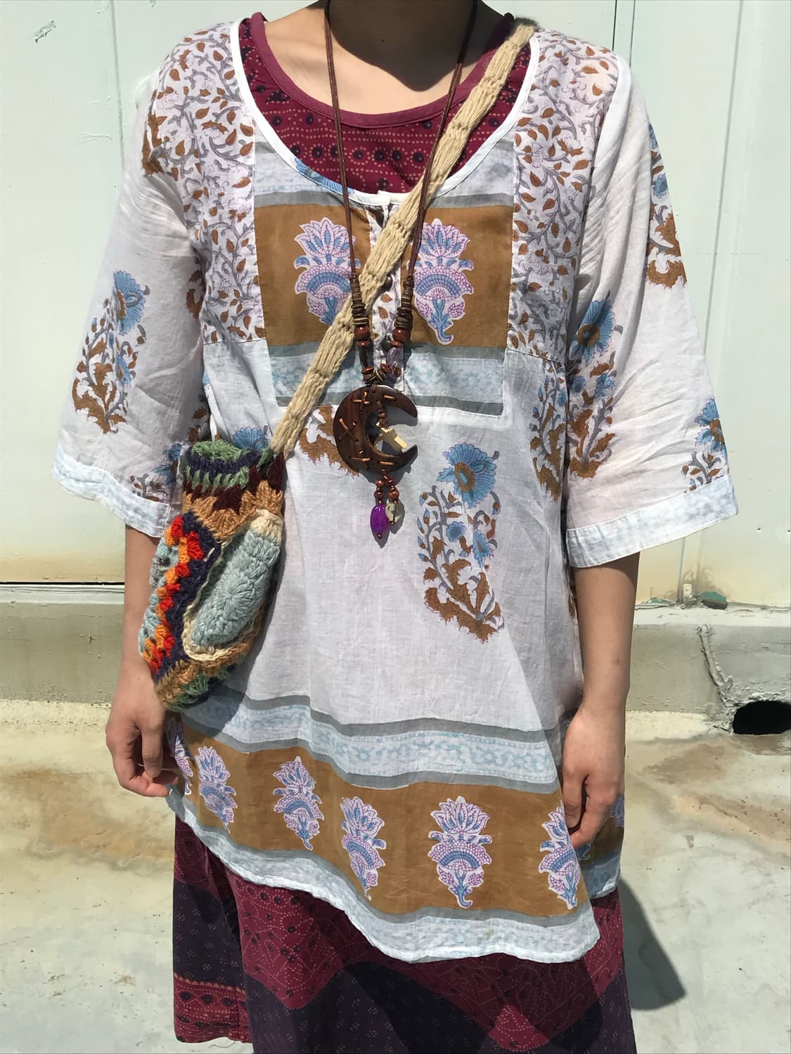 히피 모리걸 뜨개 니트 크로스백 상품이미지4