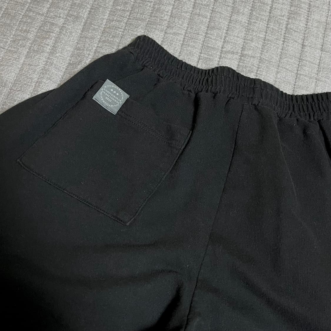 허그유어스킨 와이드 조거팬츠 블랙 상품이미지4