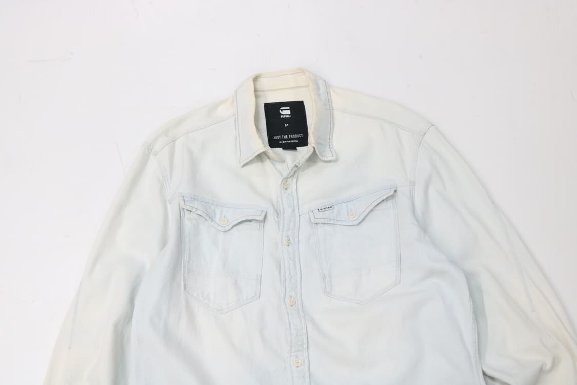 G-STAR RAW 지스타로우 아크 3D 라이트 워싱 데님셔츠 (M) 상품이미지3