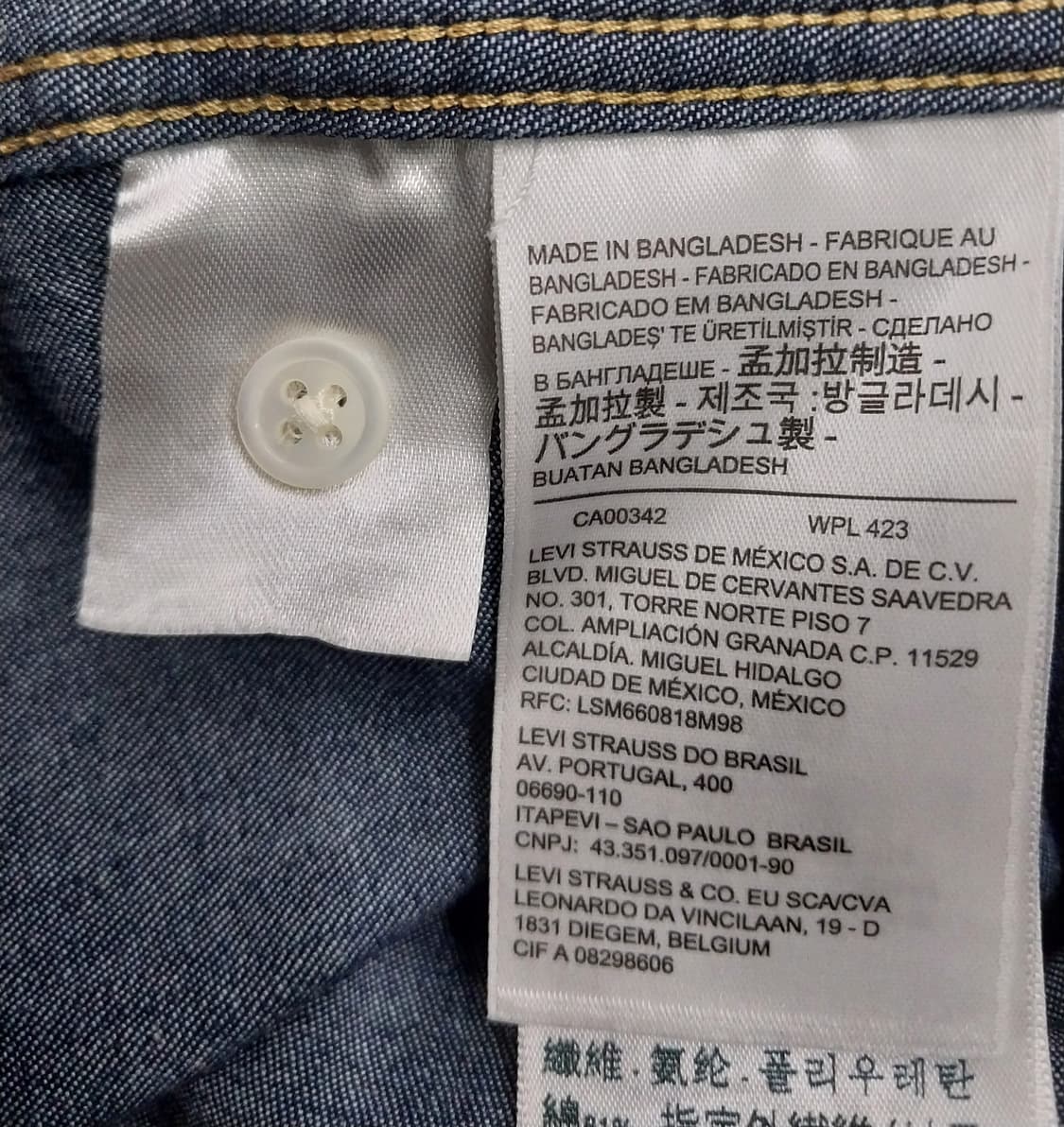 리바이스 웨스턴 데님셔츠 M 상품이미지7
