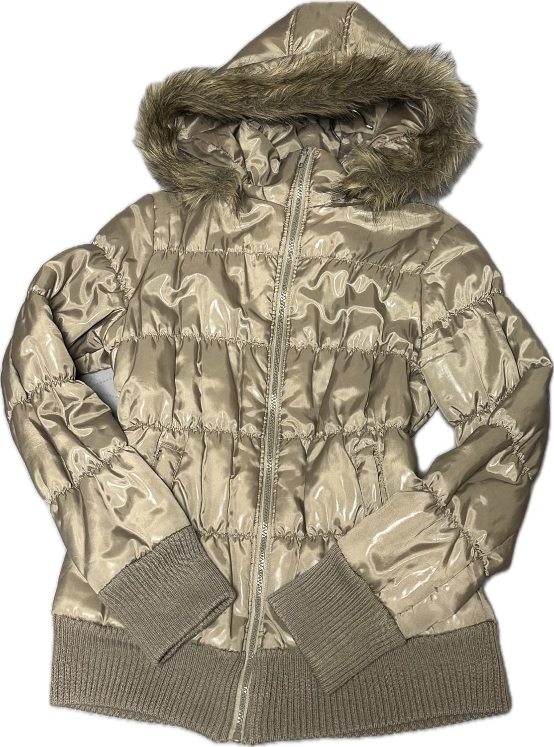 RUSH HOUR 빈티지 brown 퍼 패딩 상품이미지1