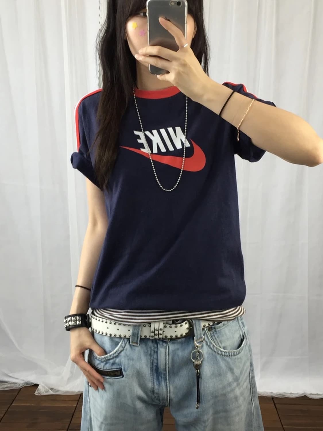 Nike Logo Navy Red Tee 상품이미지2