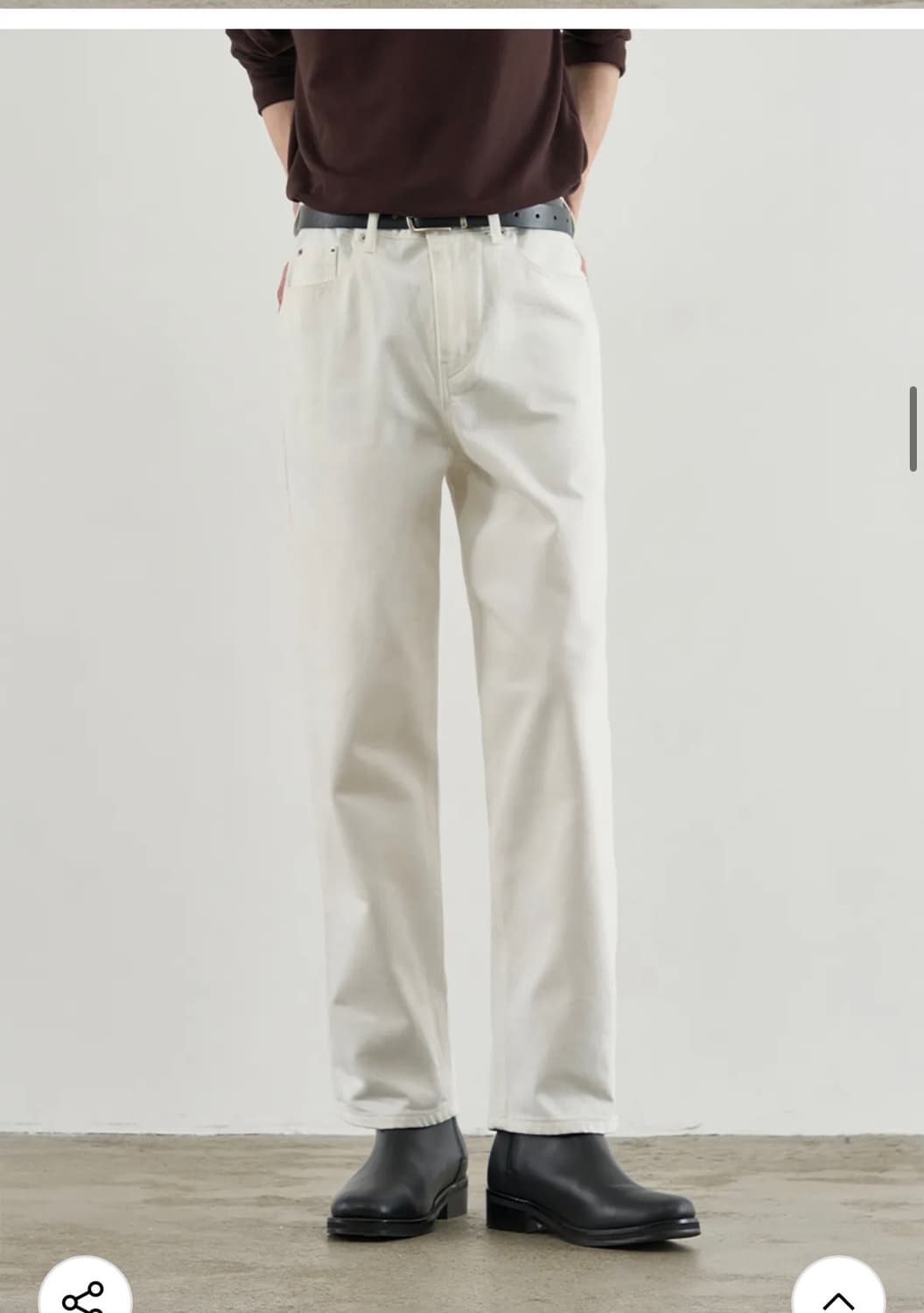 (새상품)(XL) 드로우핏 유주얼 스트레이트 데님 팬츠 [WHITE] 상품이미지5