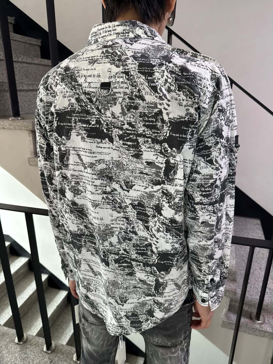 lettering chain shirt 상품이미지3