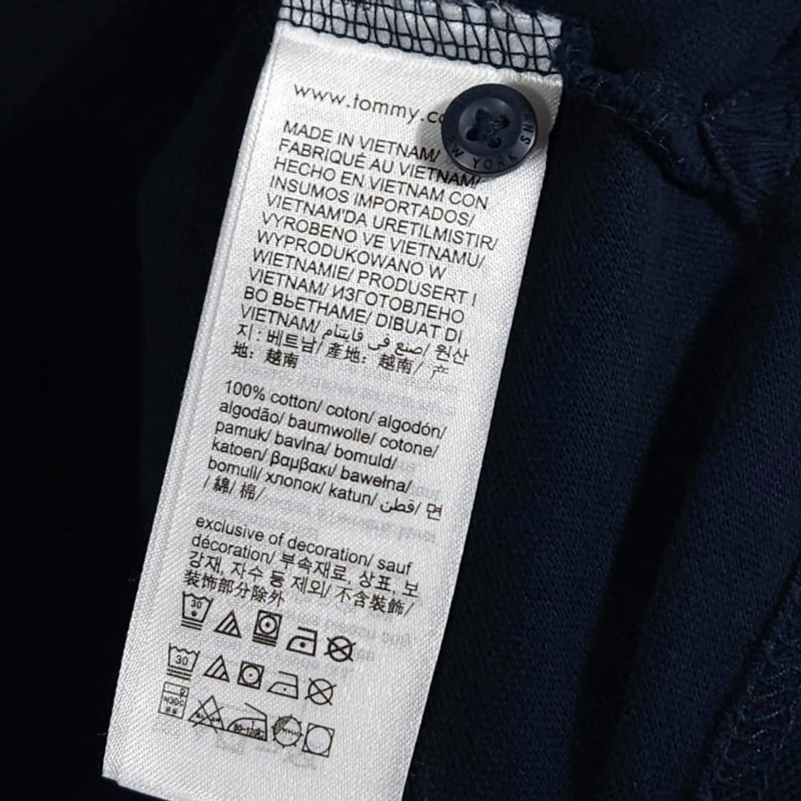 105 TOMMY 타미힐피거 반팔 카라티 네이비 상품이미지4