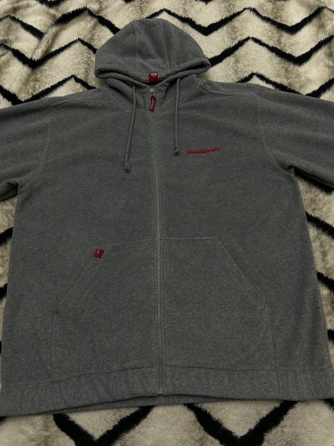 [XL]퀵실버 90s 플리스 후드집업/그레이 상품이미지4