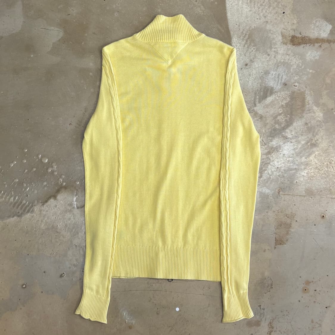 S 타미힐피거 여성용 옐로우 케이블 니트집업 상품이미지3